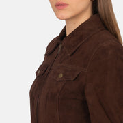 
Suzy Trucker Marrone Giacca in Pelle da Donna – alternate product view 6