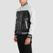 
Terrance Nero Varsity Giacca in Pelle da Uomo – alternate product view 2