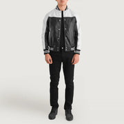 
Terrance Nero Varsity Giacca in Pelle da Uomo – alternate product view 3