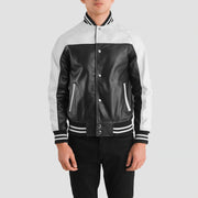 
Terrance Nero Varsity Giacca in Pelle da Uomo – alternate product view 4