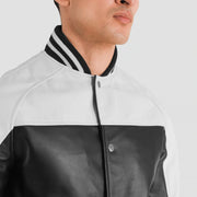 
Terrance Nero Varsity Giacca in Pelle da Uomo – alternate product view 6