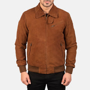 Dettaglio ravvicinato of Shirt &amp; Zipper Hardware on Men's Tomchi Cuoio Suede Giacca in Pelle da Uomo
