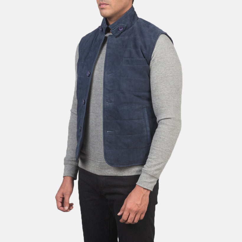 Tony Blu Suede Vest da Uomo