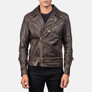 Vincent Nero Giacca Biker in Pelle da Uomo – Vista prodotto alternativa 3