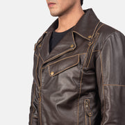 Vincent Nero Giacca Biker in Pelle da Uomo – Vista prodotto alternativa 6