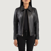 Vixen Classic Collar Giacca in Pelle da Donna – Vista prodotto alternativa 1