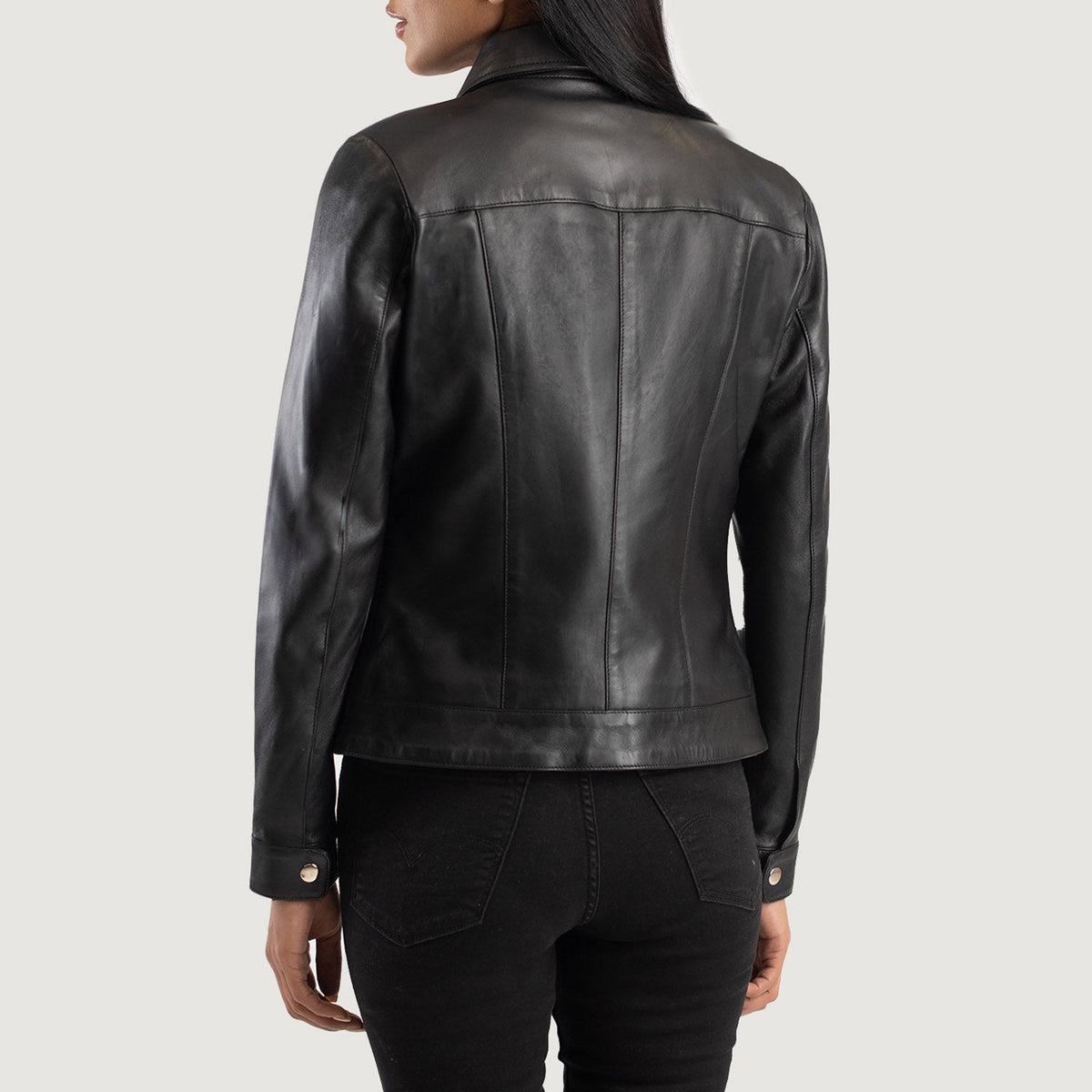 Vixen Classic Collar Giacca in Pelle da Donna – Vista prodotto alternativa 5
