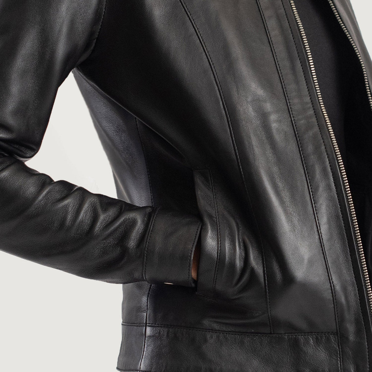 Vixen Classic Collar Giacca in Pelle da Donna – Vista prodotto alternativa 6