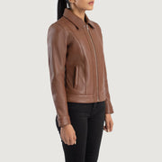 Vixen Classic Collar Giacca in Pelle da Donna – Vista prodotto alternativa 2