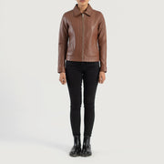 Vixen Classic Collar Giacca in Pelle da Donna – Vista prodotto alternativa 3