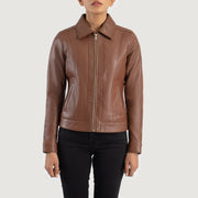 Vixen Classic Collar Giacca in Pelle da Donna – Vista prodotto alternativa 4