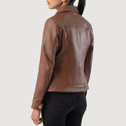 Vixen Classic Collar Giacca in Pelle da Donna – Vista prodotto alternativa 5