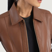 Vixen Classic Collar Giacca in Pelle da Donna – Vista prodotto alternativa 6