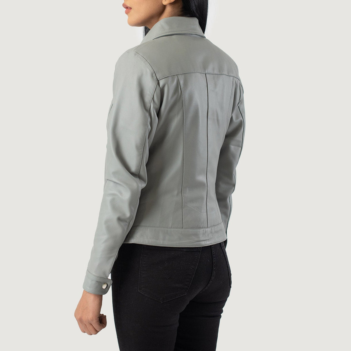 Vixen Classic Collar Giacca in Pelle da Donna – Vista prodotto alternativa 5