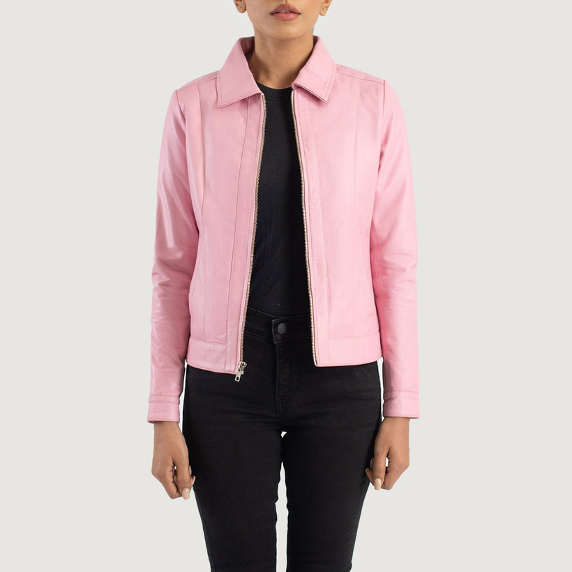 Vixen Classic Collar Giacca in Pelle da Donna