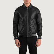 Walton Varsity Giacca in Pelle da Uomo – Vista prodotto alternativa 4