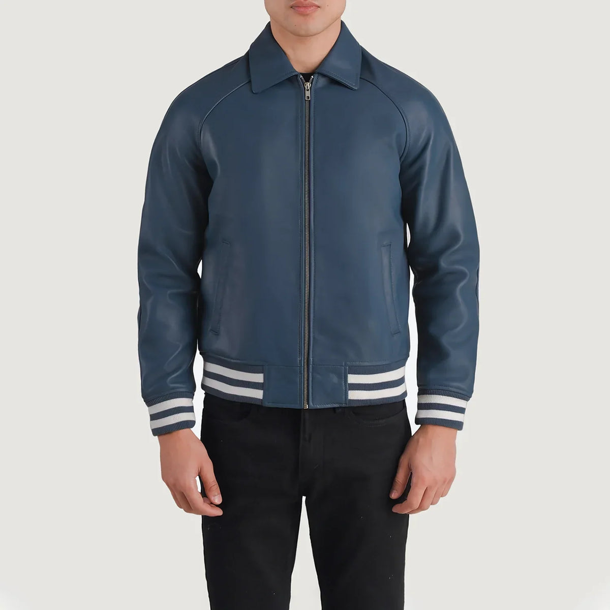 Walton Varsity Giacca in Pelle da Uomo – Vista prodotto alternativa 1