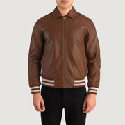 Walton Varsity Giacca in Pelle da Uomo – Vista prodotto alternativa 4