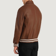 Walton Varsity Giacca in Pelle da Uomo – Vista prodotto alternativa 5