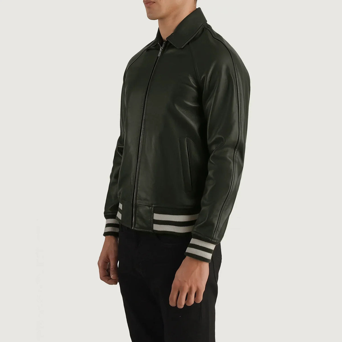 Walton Varsity Giacca in Pelle da Uomo – Vista prodotto alternativa 2