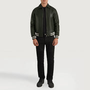 Walton Varsity Giacca in Pelle da Uomo – Vista prodotto alternativa 4