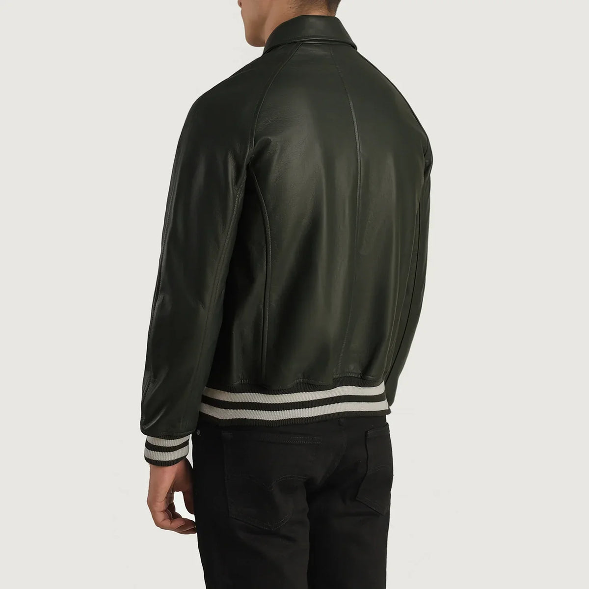 Walton Varsity Giacca in Pelle da Uomo – Vista prodotto alternativa 5