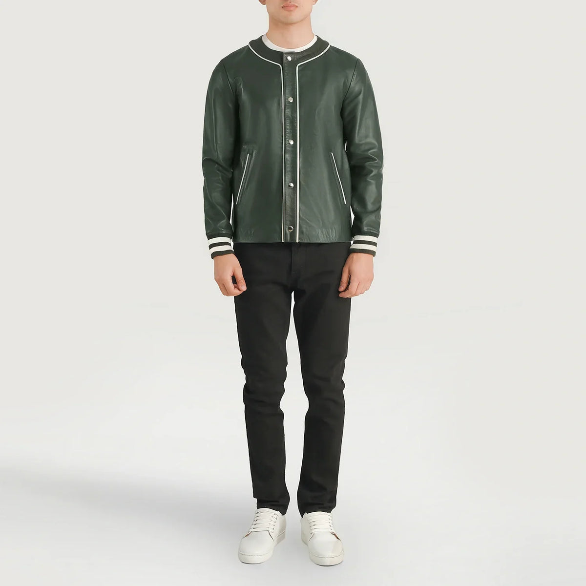 Willis Varsity Giacca in Pelle da Uomo – Vista prodotto alternativa 3