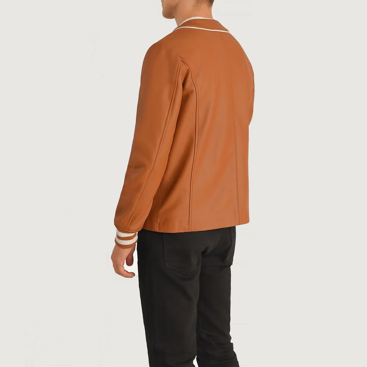 Willis Varsity Giacca in Pelle da Uomo – Vista prodotto alternativa 5