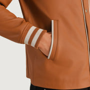 Willis Varsity Giacca in Pelle da Uomo – Vista prodotto alternativa 6