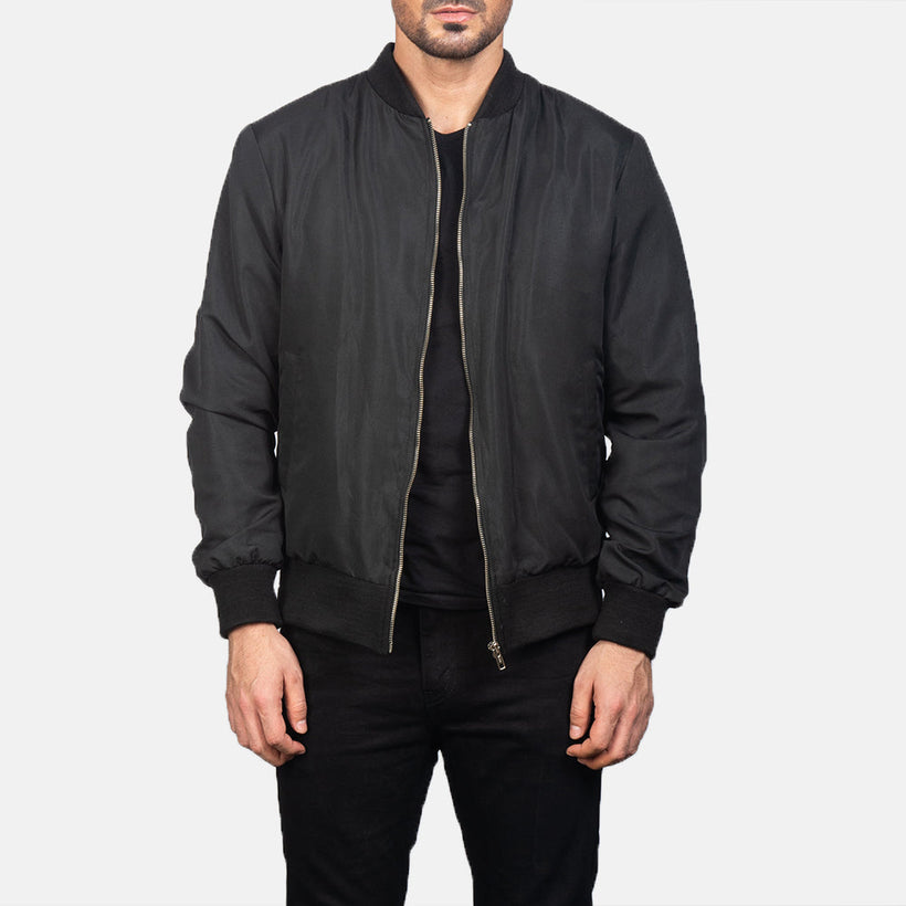 Zack Nero Bomber in Pelle da Uomo