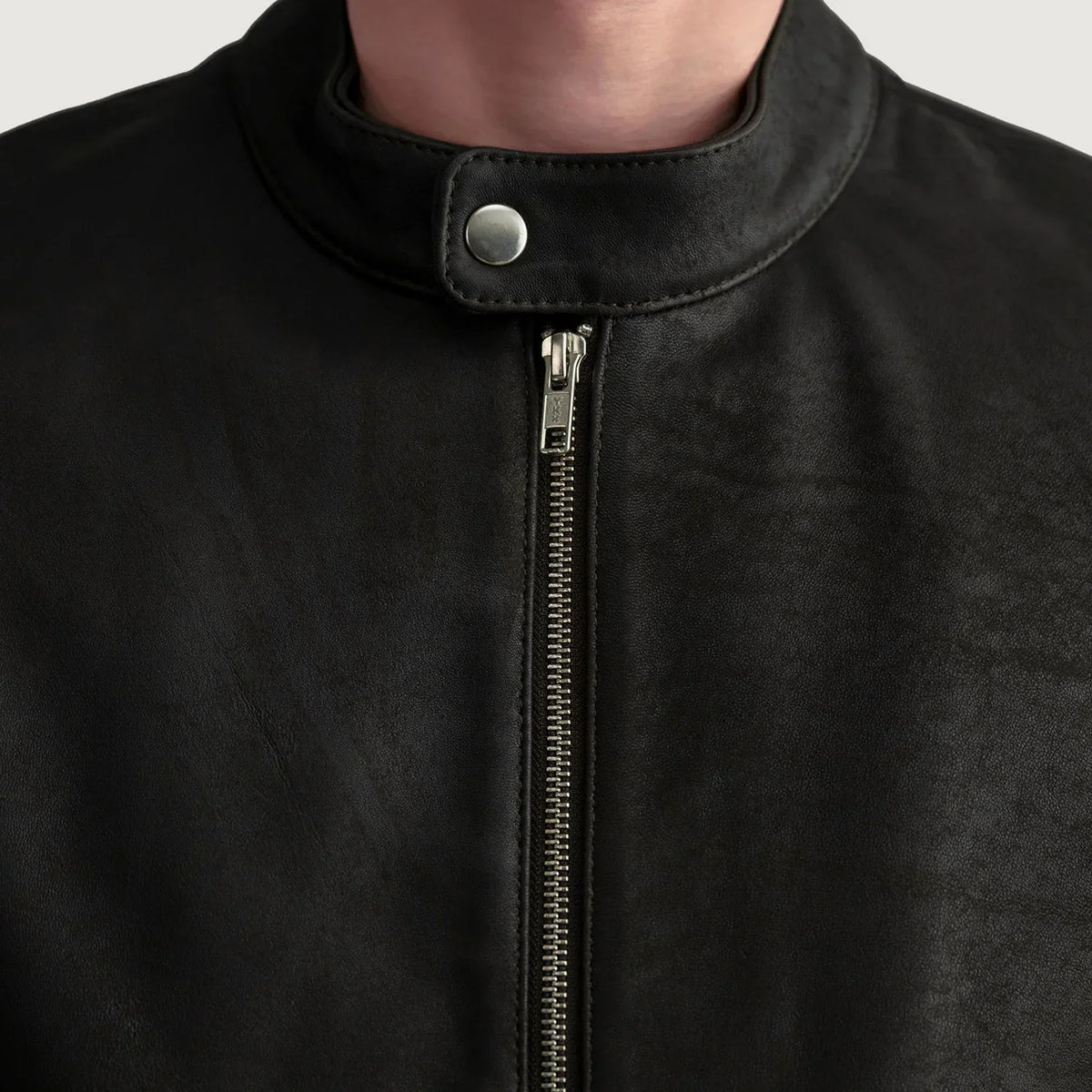 Authentic Sheepskin Leather with Aniline Finish Grain Texture &amp; Heavy-Duty Seam Stitching Detail