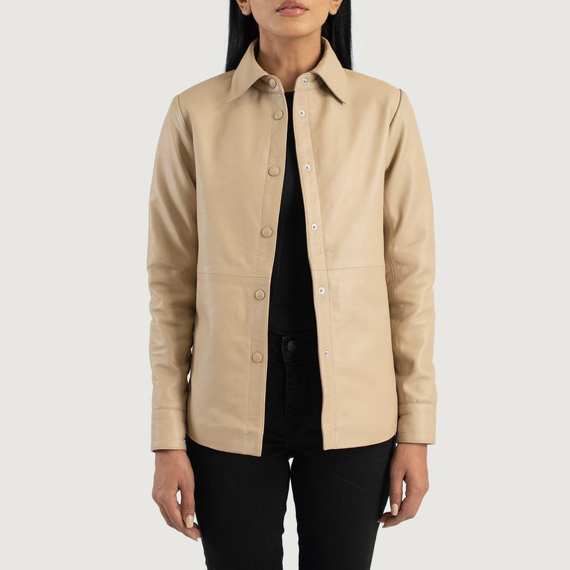 Zenith Shirt Giacca in Pelle da Donna