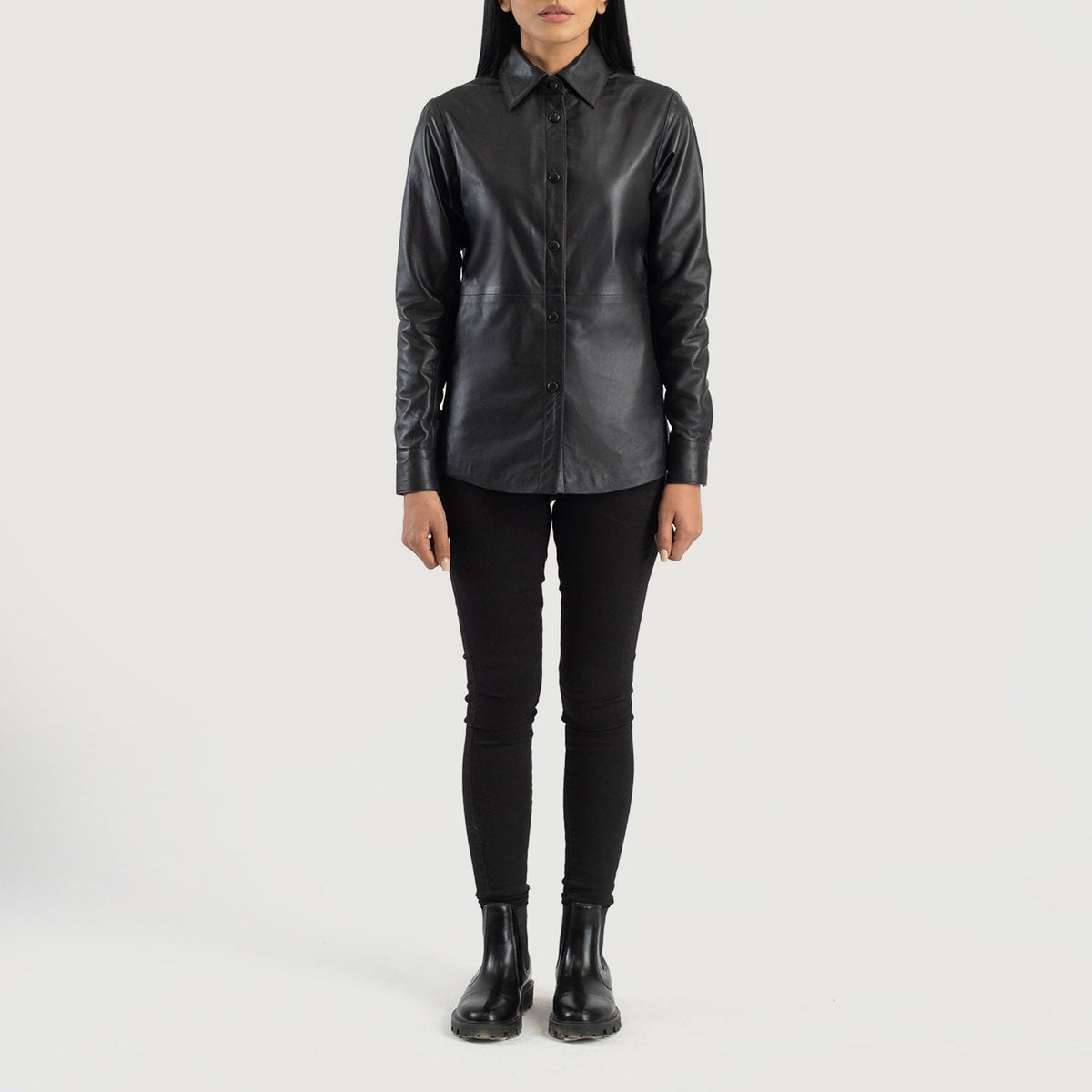 Zenith Shirt Giacca in Pelle da Donna – Vista prodotto alternativa 3