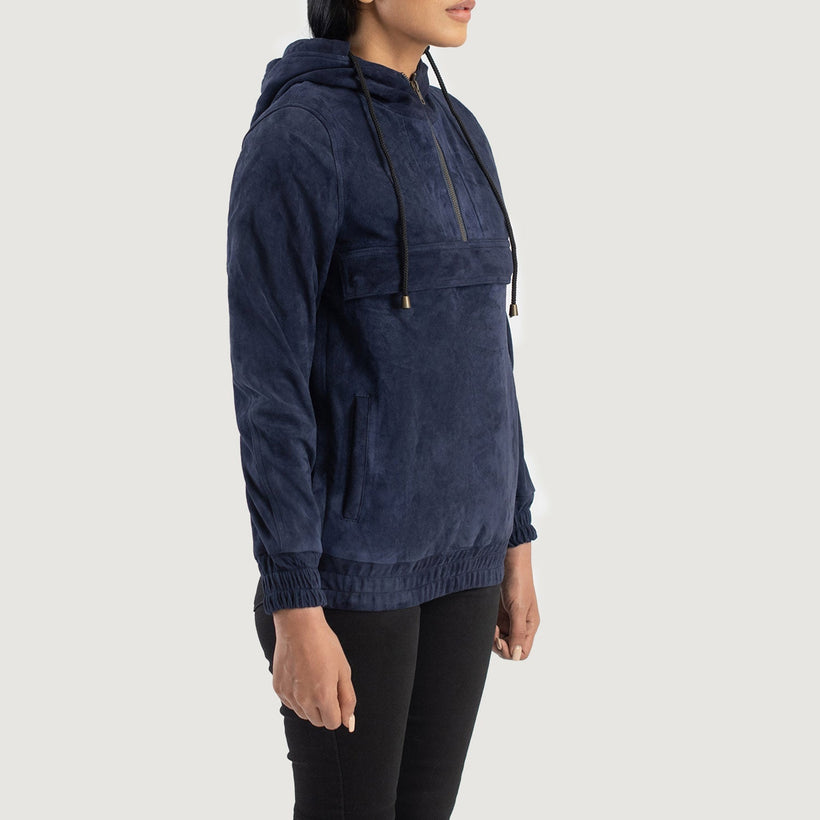 Zest Hooded Pullover Giacca in Pelle da Donna